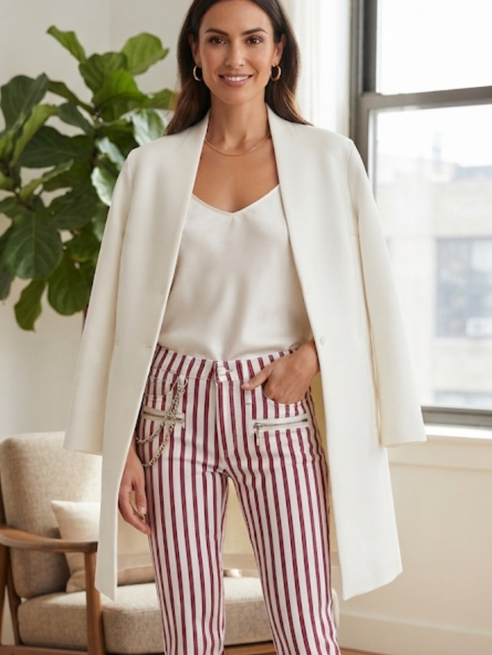 New Carolina Belle White Women's Coat size L